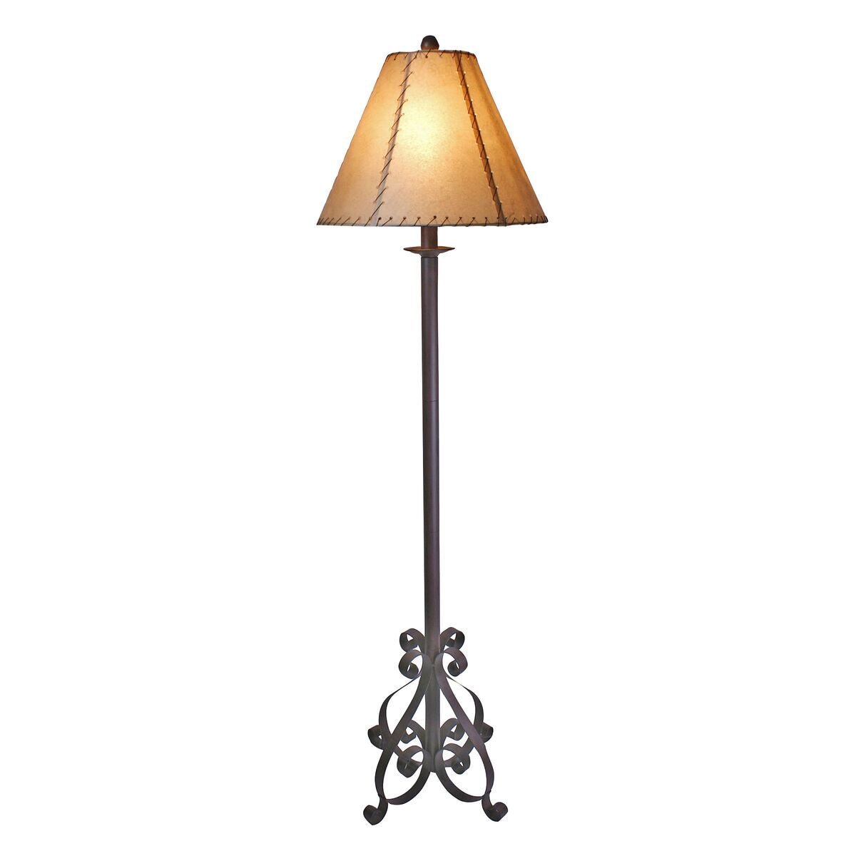 Iron retailer scroll floor lamp