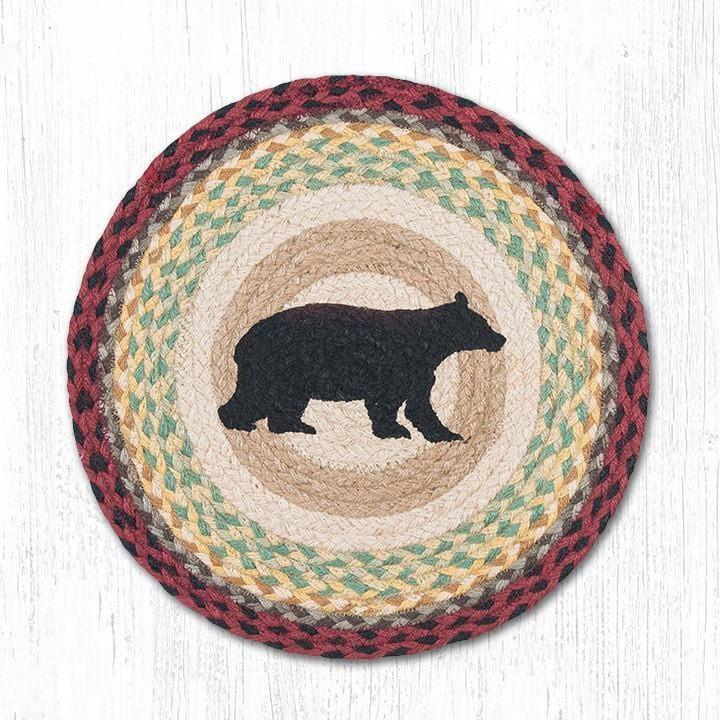 Cabin Bear Braided Jute Chair Pad Set of 6 Ozark Cabin D cor LLC