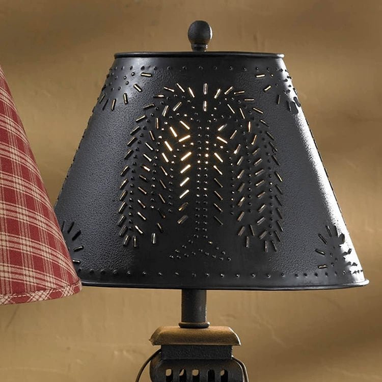 Punched metal deals lamp shades