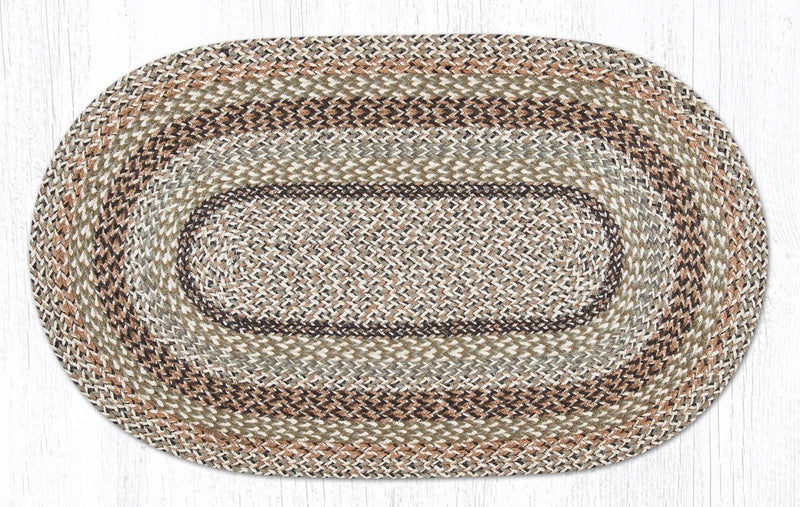 Sandstone & Sage Braided Rug - Oval - Ozark Cabin Décor, LLC