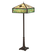 64.5"H Green Pine Branch Mission Floor Lamp - Ozark Cabin Décor, LLC