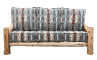 Cedar Log Sofa w/Upgrade Fabric - Ozark Cabin Décor, LLC