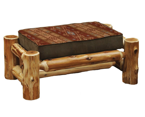 Cedar Log Large Ottoman - Ozark Cabin Décor, LLC