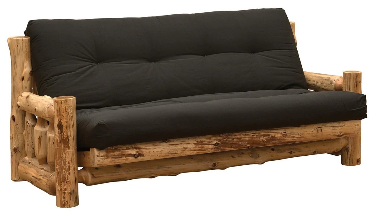 Cedar Log Futon w/Mattress - Ozark Cabin Décor, LLC