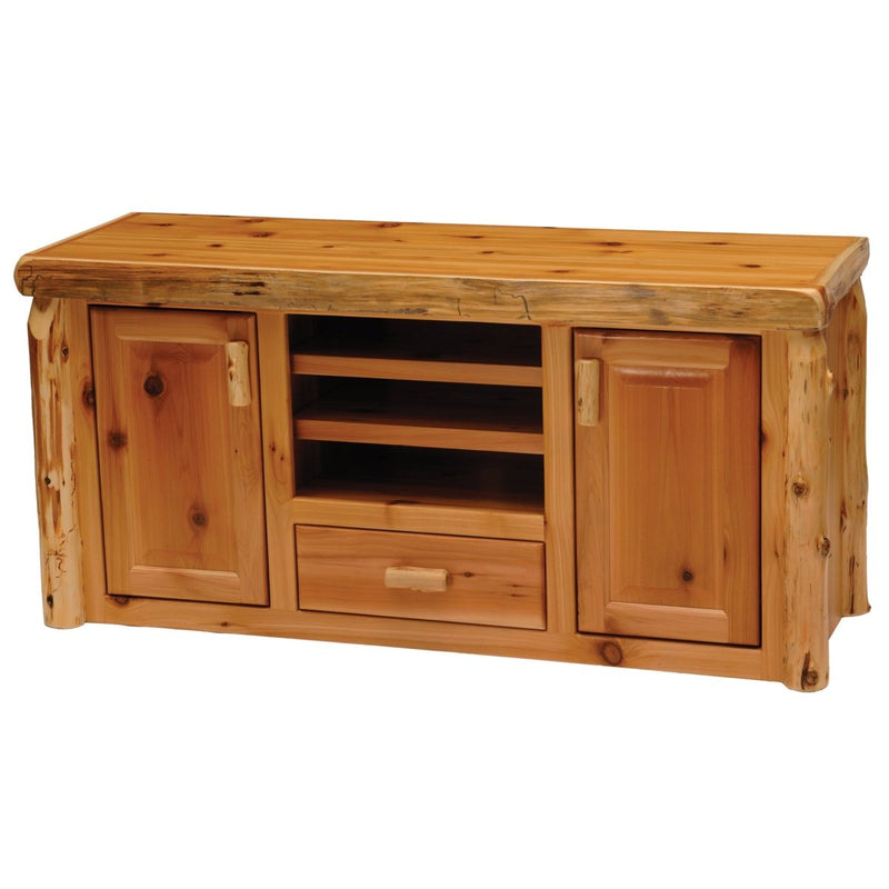 Cedar Log Entertainment Center - Ozark Cabin Décor, LLC