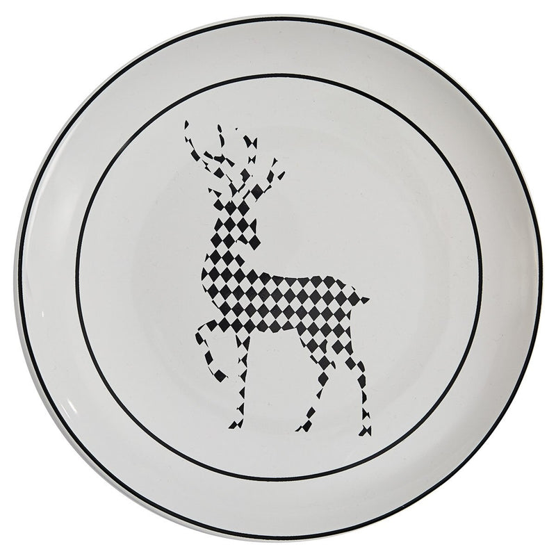 Harlequin Deer Salad Plate Set - Ozark Cabin Décor, LLC