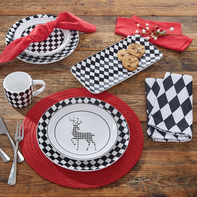 Harlequin Dinner Plate Set - Ozark Cabin Décor, LLC