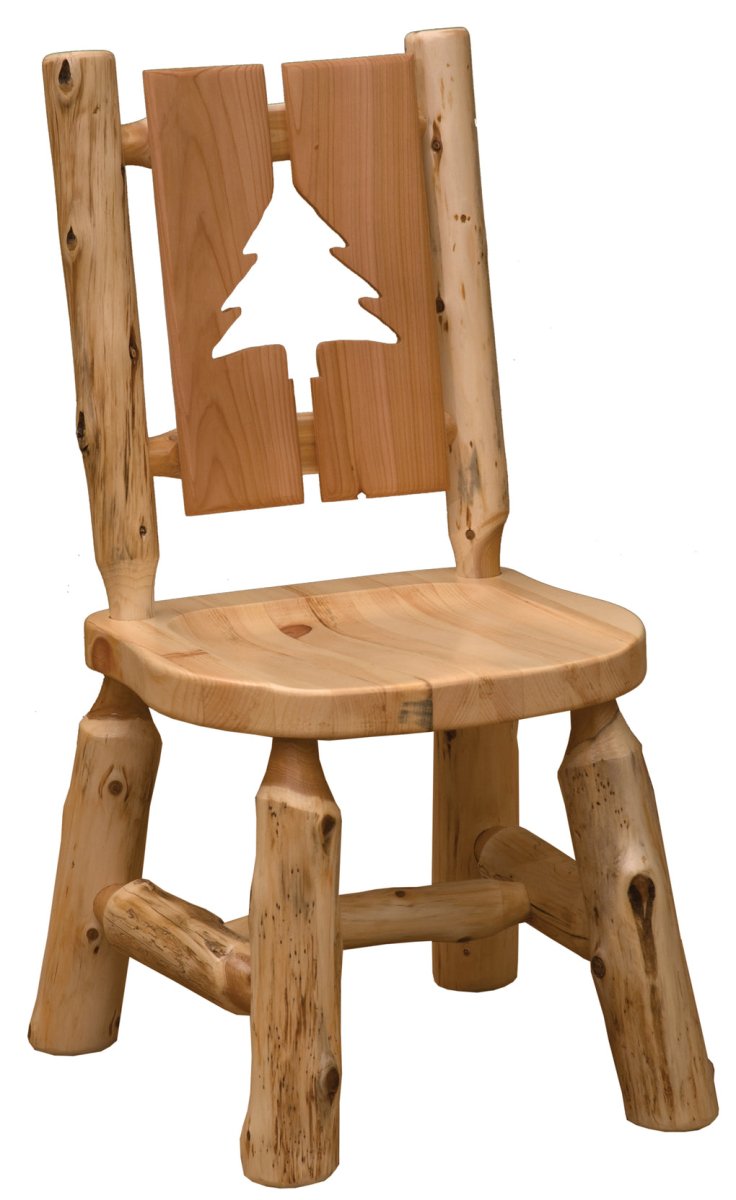 Cedar Log Cut - Out Side Dining Chair - Tree - Ozark Cabin Décor, LLC