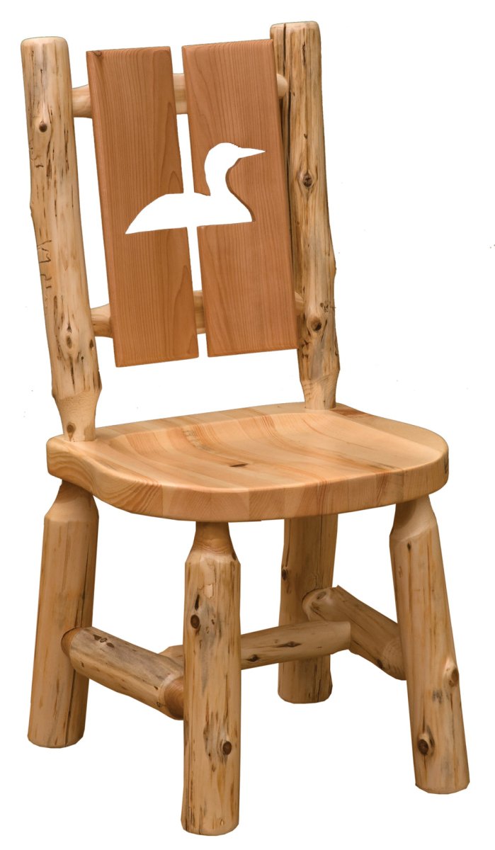 Cedar Log Cut - Out Side Dining Chair - Loon - Ozark Cabin Décor, LLC