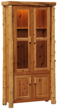 Cedar Log 12 Gun Cabinet - Ozark Cabin Décor, LLC