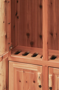 Cedar Log 12 Gun Cabinet - Ozark Cabin Décor, LLC