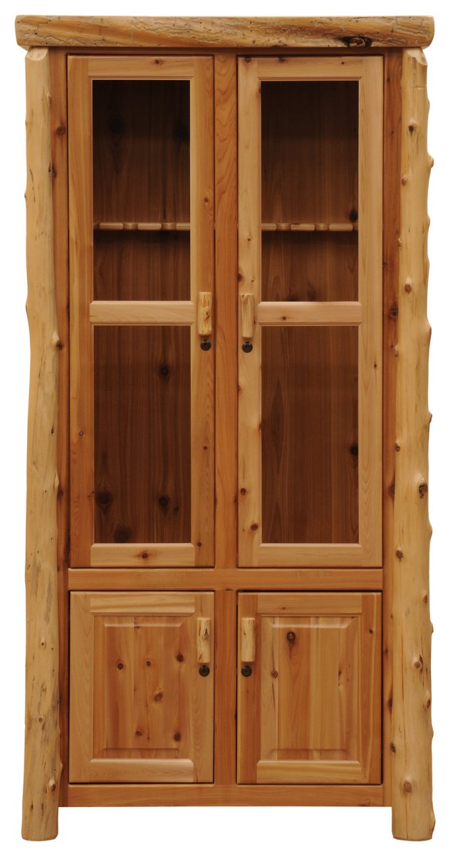 Cedar Log 12 Gun Cabinet - Ozark Cabin Décor, LLC