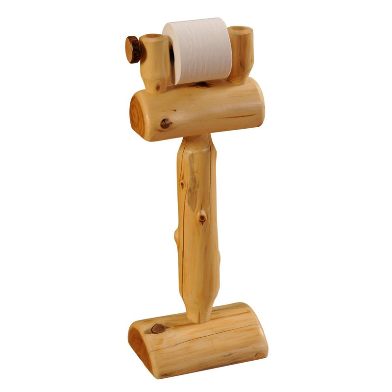 Cedar Log Free Standing Toilet Paper Holder - Ozark Cabin Décor, LLC