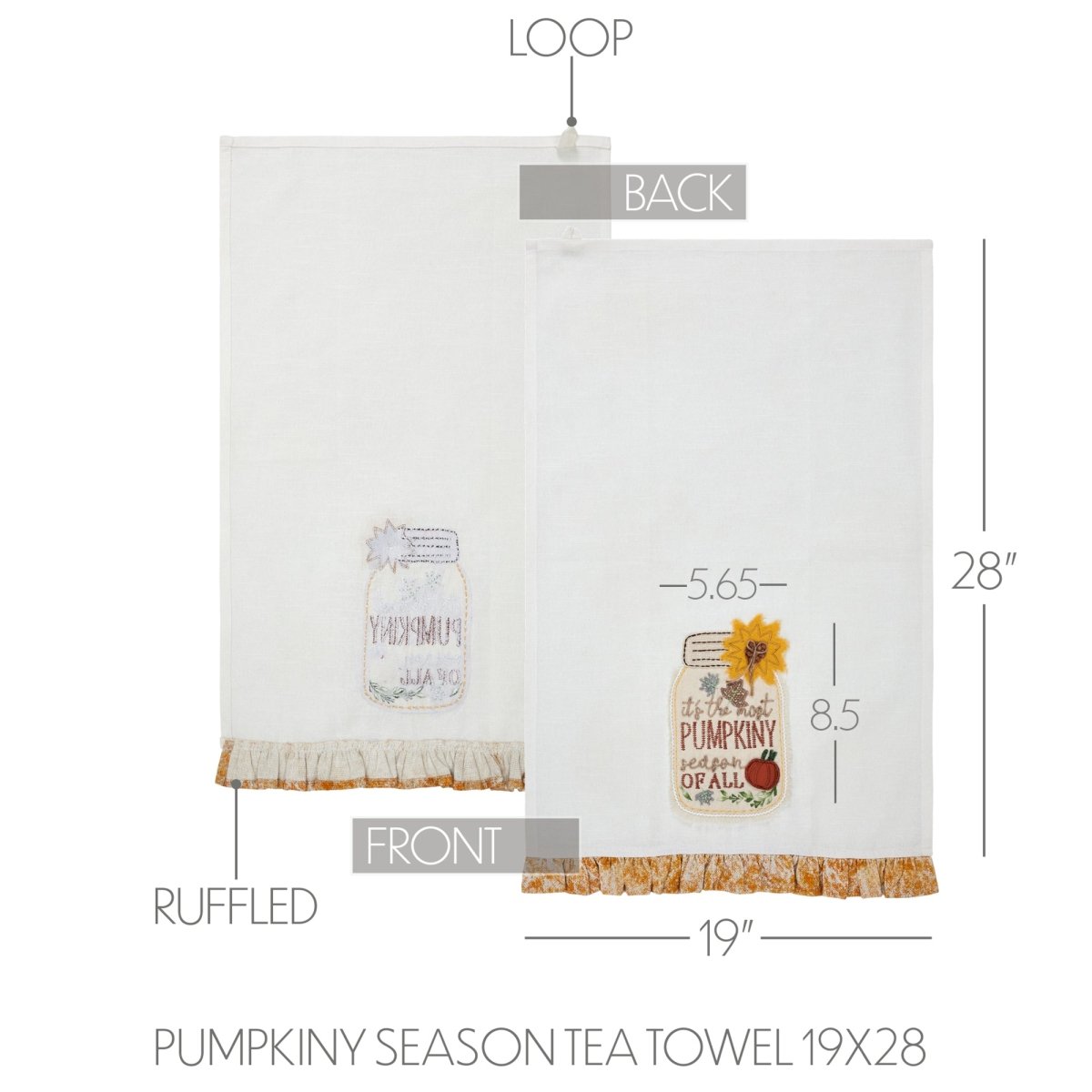 Pumpkiny Season Kitchen Towel - Ozark Cabin Décor, LLC
