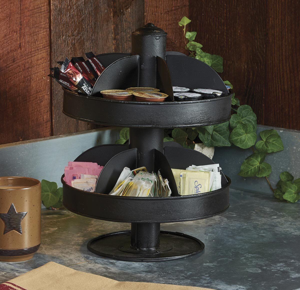 2 Tier Small Lazy Susan Organizer - Ozark Cabin Décor, LLC