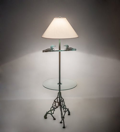 65" High Loon W/Glass Table Floor Lamp - Ozark Cabin Décor, LLC