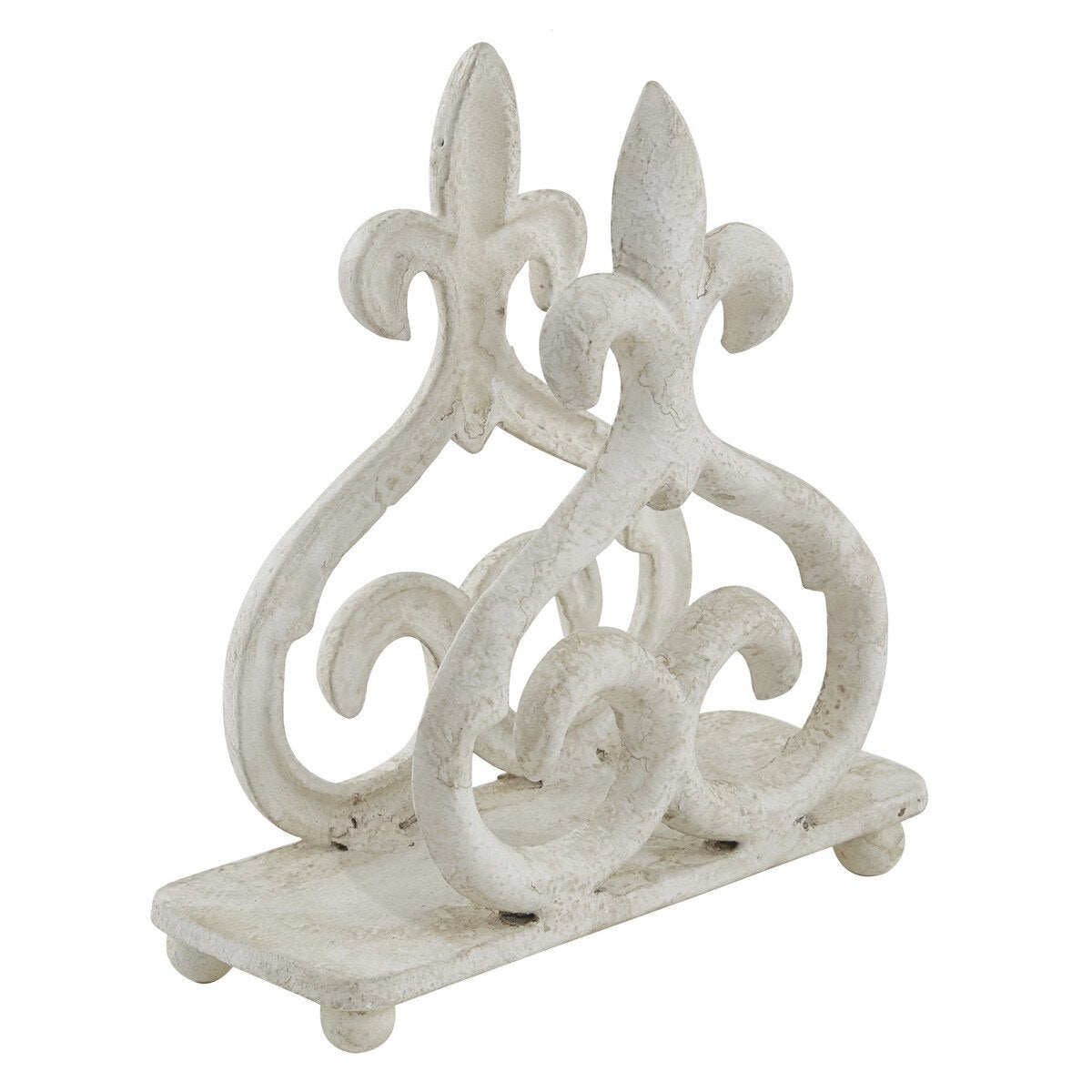 Fleur De Lis Napkin Holder - Cream - Ozark Cabin Décor, LLC