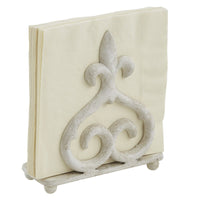 Fleur De Lis Napkin Holder - Cream - Ozark Cabin Décor, LLC