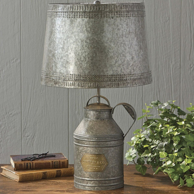 Milk Can Lamp w/Shade - Ozark Cabin Décor, LLC