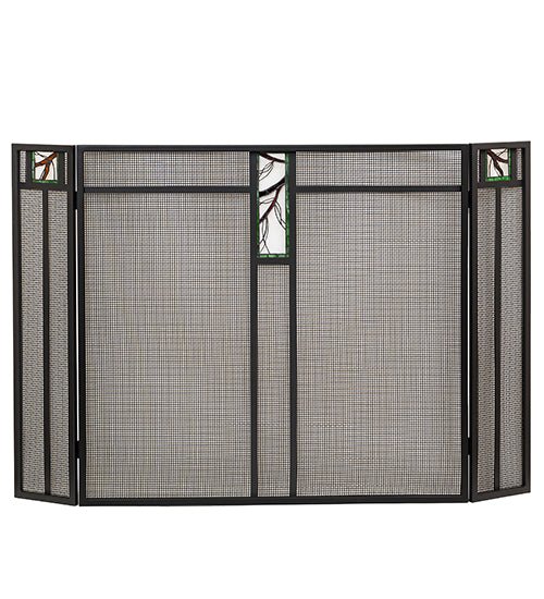 58" Wide X 39" High Pine Branch Fireplace Screen - Ozark Cabin Décor, LLC