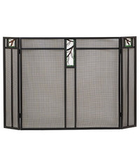 58" Wide X 39" High Pine Branch Fireplace Screen - Ozark Cabin Décor, LLC