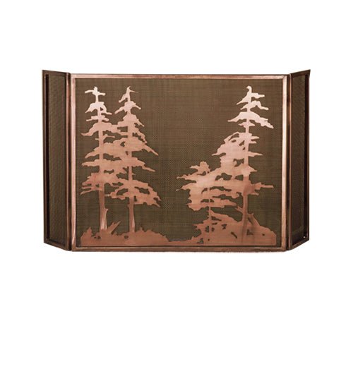 50"W X 30"H Tall Pines Fireplace Screen - Ozark Cabin Décor, LLC