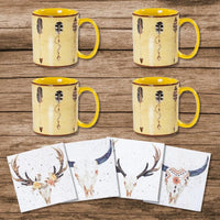 Large Arrow & Desert Skull Coaster Set - Ozark Cabin Décor, LLC