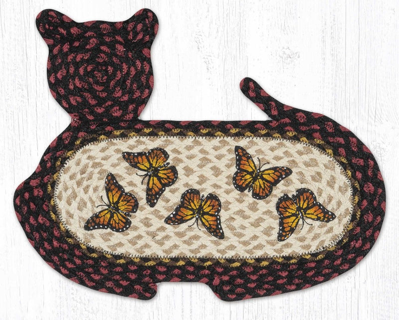 Butterfly Cat - Shaped Rug - Ozark Cabin Décor, LLC