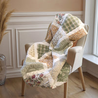 Peach Rose 3 Cotton - Pieced Quilt Set - King - Ozark Cabin Décor, LLC