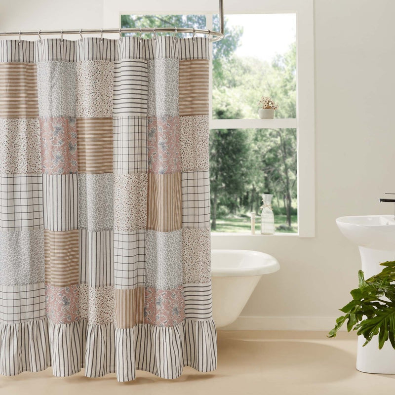 Kaila Patchwork Shower Curtain - Ozark Cabin Décor, LLC