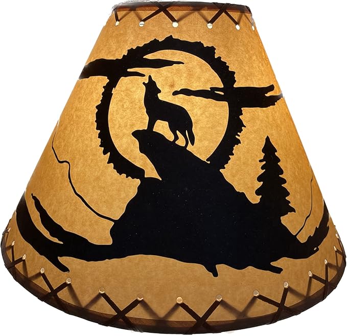 Coyote Howling Lamp Shade - 12" - Ozark Cabin Décor, LLC