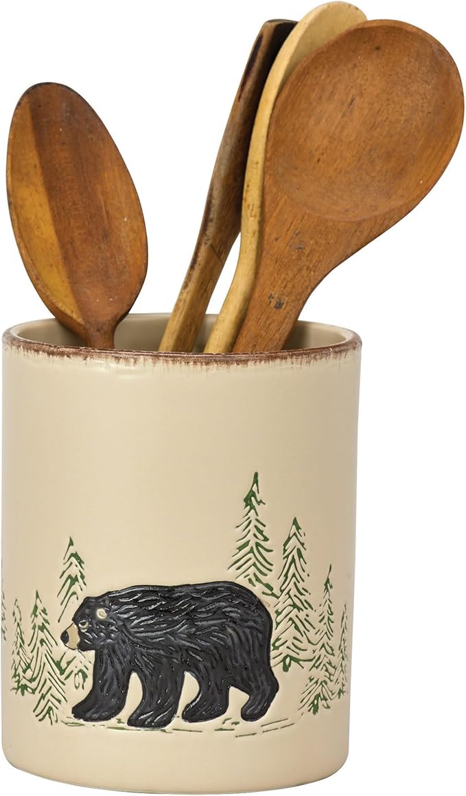 Rustic Retreat Utensil Crock - Ozark Cabin Décor, LLC