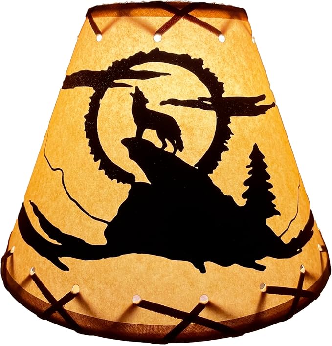 Coyote Clip - On Lamp Shade - 9" - Ozark Cabin Décor, LLC