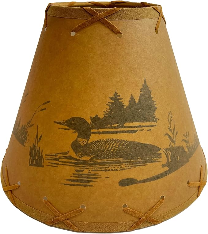 Loon On Lake Clip - On Lamp Shade - 9" - Ozark Cabin Décor, LLC