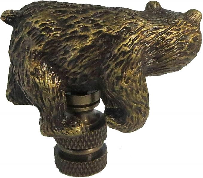 Bear Walking Lamp Shade Finial - Ozark Cabin Décor, LLC