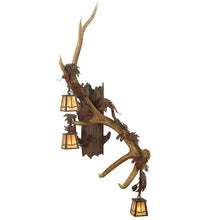 46" Wide Antlers Elk 3 Light Wall Sconce - Ozark Cabin Décor, LLC