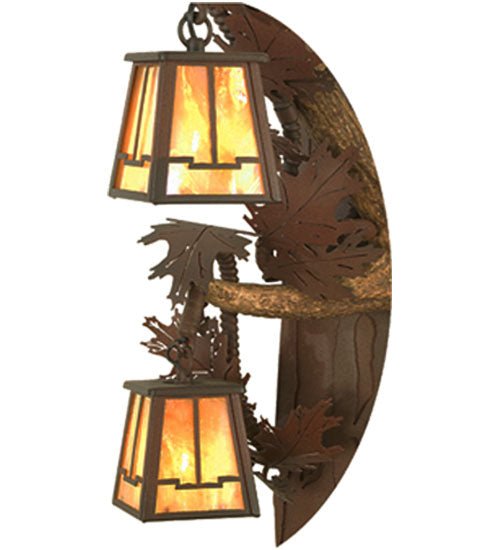 46" Wide Antlers Elk 3 Light Wall Sconce - Ozark Cabin Décor, LLC