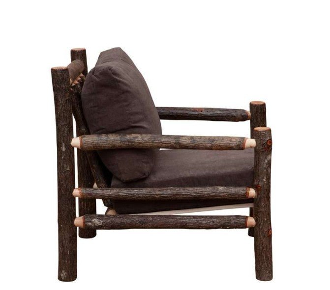 Hickory Log Club Chair - UF - Ozark Cabin Décor, LLC