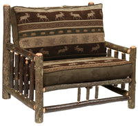 Hickory Log Chair - and - a - Half - Ozark Cabin Décor, LLC