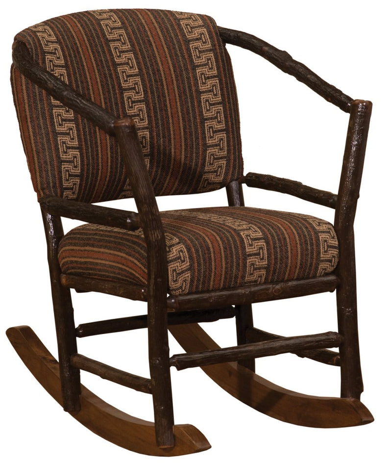 Hickory Log Hoop Rocking Chair - UF - Ozark Cabin Décor, LLC