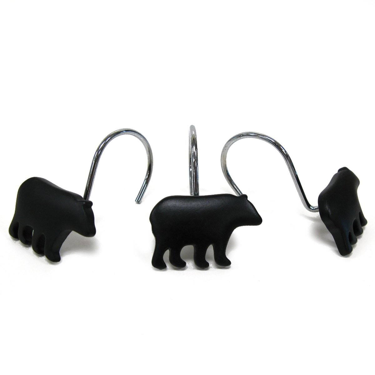 Black Bear Shower Curtain Hook Set - Ozark Cabin Décor, LLC