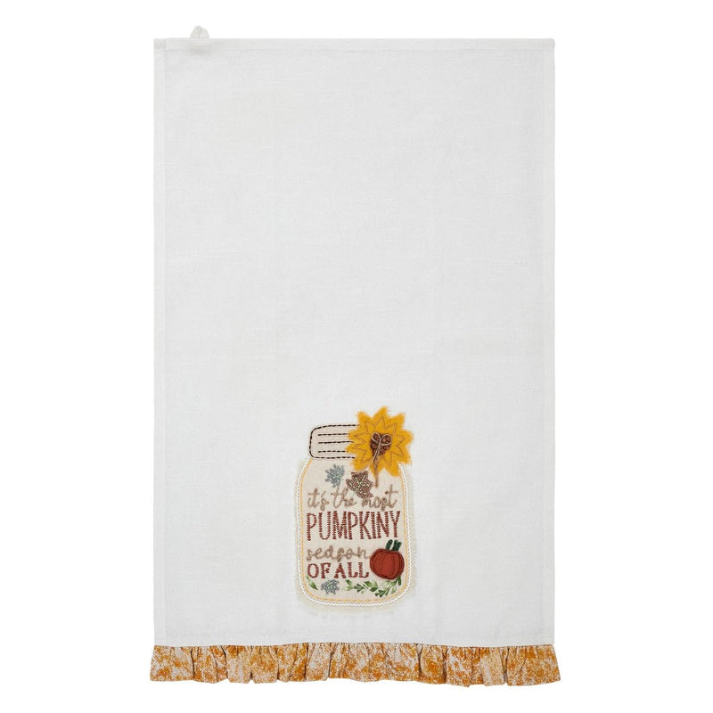 Pumpkiny Season Kitchen Towel - Ozark Cabin Décor, LLC