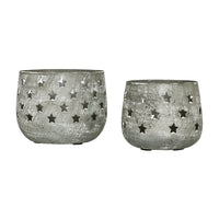 Votive Candle Holder Stars - Antique Grey Set of 2 - Ozark Cabin Décor, LLC