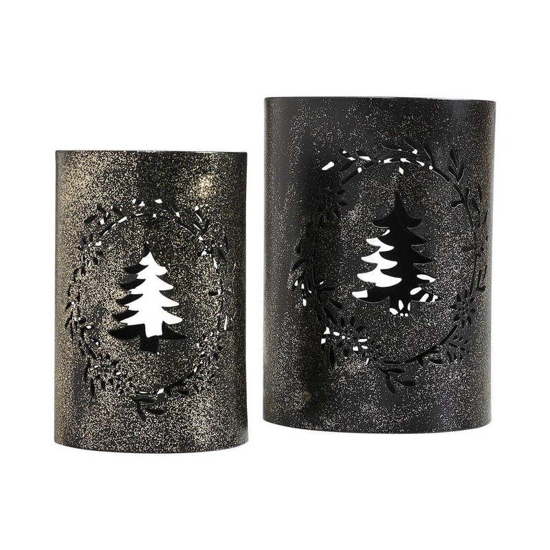 Votive Holder Christmas Tree Wreath Set of 2 - Ozark Cabin Décor, LLC