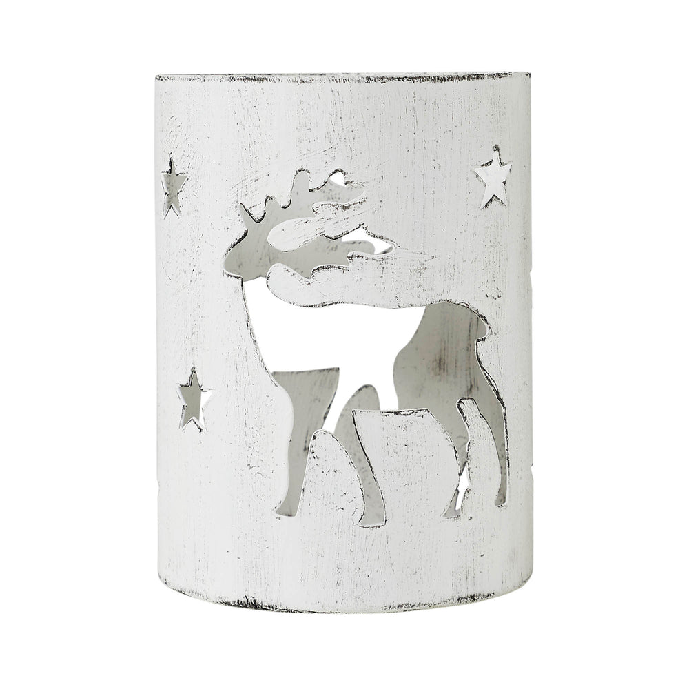 Votive Holder Reindeer - White - Ozark Cabin Décor, LLC