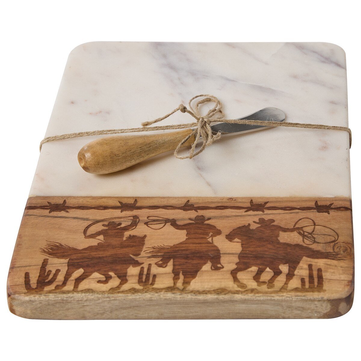 Cowboy Cutting Board w/Spreader - Ozark Cabin Décor, LLC