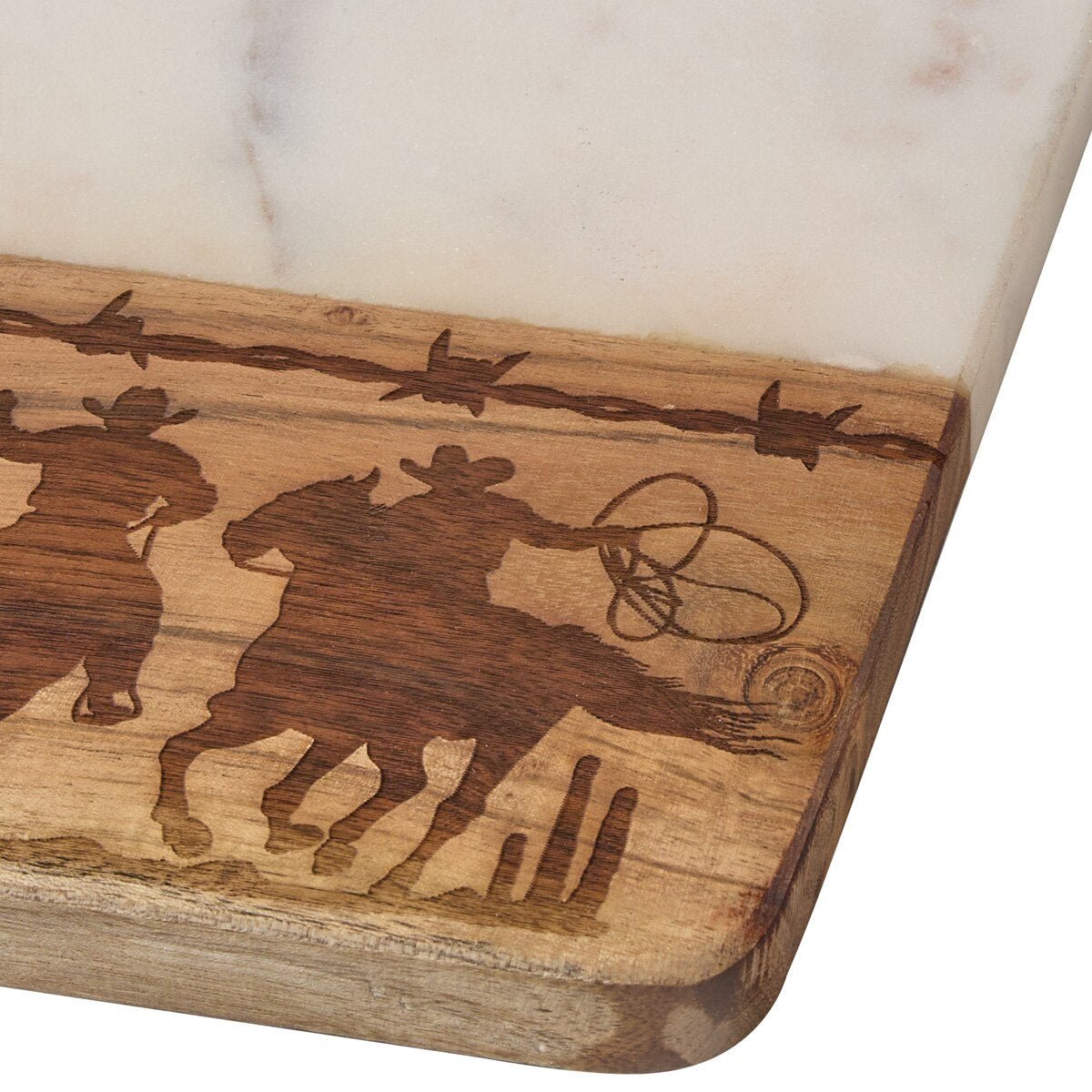 Cowboy Cutting Board w/Spreader - Ozark Cabin Décor, LLC