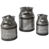 Milk Can Canister Set of 3 - Ozark Cabin Décor, LLC