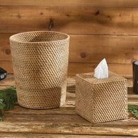 Rattan Tissue Box Holder - Ozark Cabin Décor, LLC