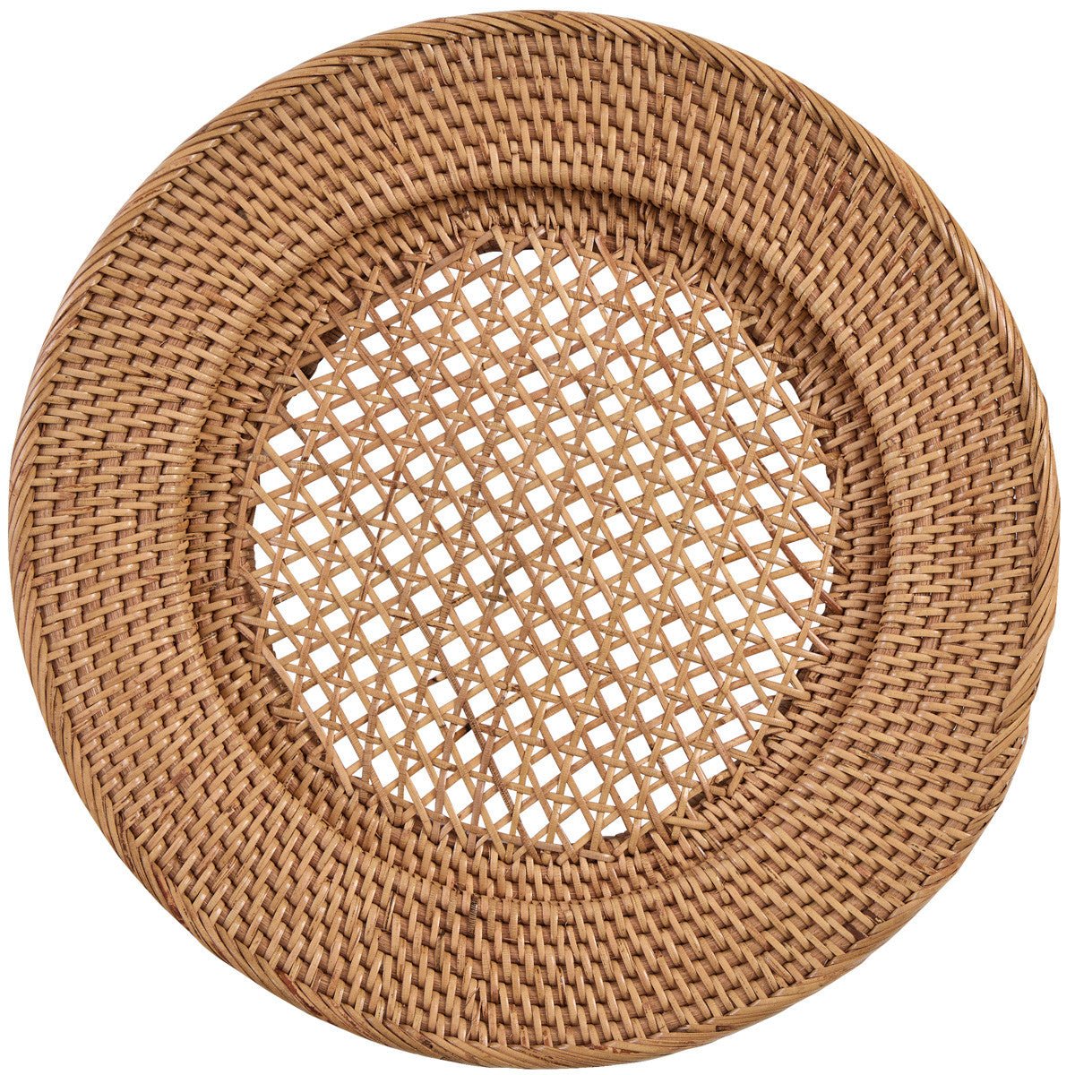 Rattan Cane Weave Charger Plate Set - Ozark Cabin Décor, LLC